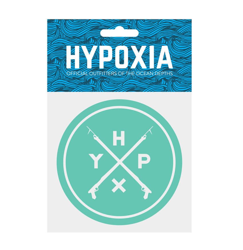 Hypoxia Freediving Spearfishing Icon Badge Decal Seafoam